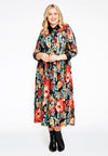 Dress with frill BYZANTINE - black