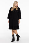 Dress frilled SPARKLE - black