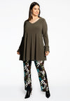 Tunic wide bottom frill DOLCE - green