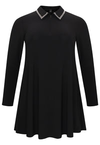 Tuniek wide bottom met strass DOLCE - black - #4