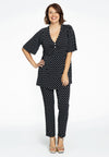 Tunic flare pearls POLKADOT - black