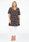 Tunic wide bottom buttoned RUBY - black