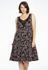 Dress lace neckline RUBY - black - #1