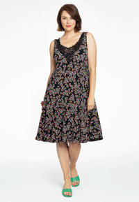 Dress lace neckline RUBY - black - #2