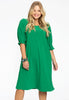 Dress puff sleeve DOLCE - green 