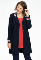 Blazer long rib trimmed DOLCE - blue - #1