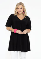 Tunic wide bottom buttoned DOLCE - black  - #1