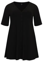 Tunic wide bottom buttoned DOLCE - black  - #4