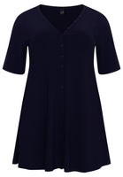 Tunic wide bottom buttoned DOLCE - blue - #4