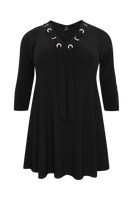 Tunic wide bottom ribbon DOLCE - black - #4