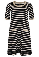 Dress short sleeve BRETON - black  - #4