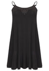 Dress spaghetti lace neck DOLCE - black - #4