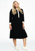 Dress contrast collar DIAGONAL - black  - #2