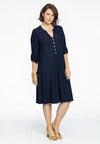 Dress grandad collar CHAINS - blue