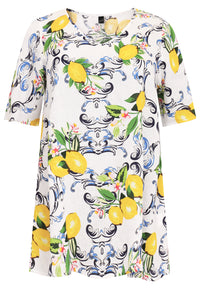 Tunic V-neck LEMON - white - #4