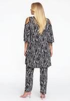 Tunic cold shoulder ZEBRA - black  - #3