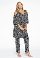 Tunic cold shoulder ZEBRA - black  - #2