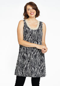 Singlet wide bottom ZEBRA - black - #1