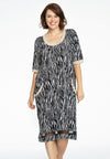 Dress short sleeves ZEBRA - black 