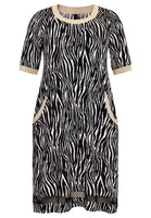 Dress short sleeves ZEBRA - black  - #4