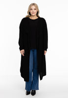 Cardigan drape neck cashmere - black  - #2