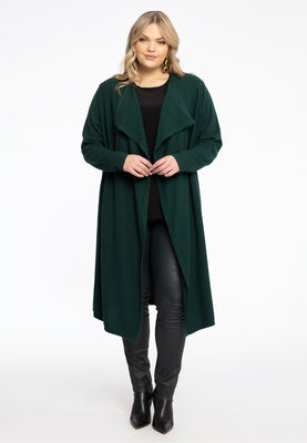 Cardigan drape neck cashmere - dark green - #2