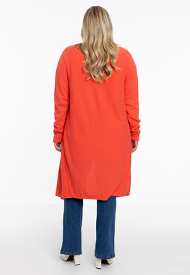 Cardigan drape neck cashmere - orange  - #3