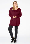 Pullover wide V-neck - red