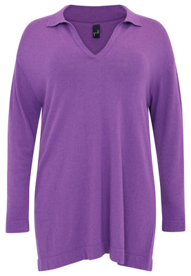 Pullover polo collar - purple  - #4