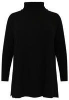 Pullover high neck rib - black  - #4