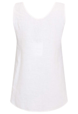 Singlet flare LINEN - white  - #5