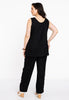 Singlet flare LINEN - black  - #3