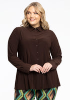 Blouse short A-line DOLCE - brown - #1