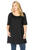 Tunic wide bottom VISCOSE - black 