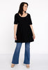 Tunic wide bottom deep neck DOLCE - black  - #2