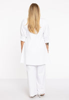 Tunic wide bottom cuff COTTON - white - #3