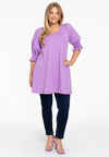 Tunic wide bottom cuff COTTON - light purple