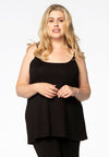 Singlet spaghetti A-line VISCOSE - black