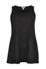 Singlet flare COTTON - black  - #4