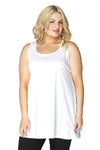 Singlet flare COTTON - white