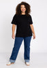 T-shirt wide COTTON - black  - #2