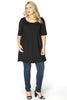 Tunic wide bottom COTTON - black  - #2