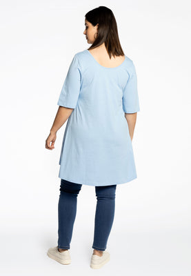 Tunic wide bottom COTTON - light blue - #3