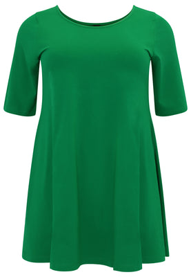 Tunic wide bottom COTTON - green  - #3