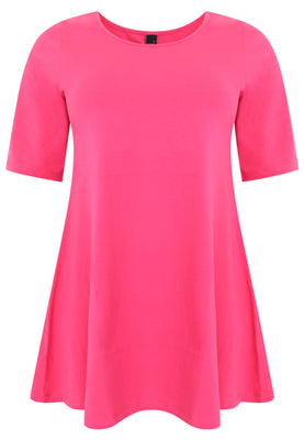 Tunic wide bottom COTTON - pink - #4