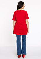 Tunic flare COTTON - red  - #3