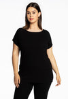 T-Shirt wide DIAGONAL - black
