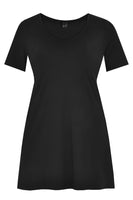 T-shirt long VISCOSE - black  - #1