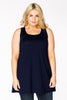 Singlet flare VISCOSE - blue