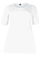 Tunic flare fit COTTON - white  - #4